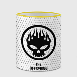 Кружка 3D The Offspring glitch на светлом фоне, цвет: 3D-желтый кант — фото 2