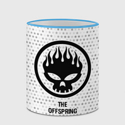 Кружка 3D The Offspring glitch на светлом фоне, цвет: 3D-небесно-голубой кант — фото 2