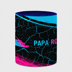 Кружка 3D Papa Roach - neon gradient по-горизонтали, цвет: 3D-белый + синий — фото 2