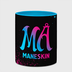 Кружка 3D Maneskin - neon gradient, цвет: 3D-белый + небесно-голубой — фото 2