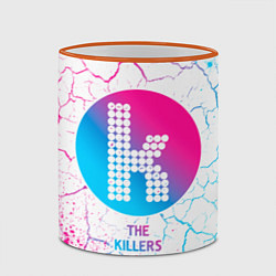 Кружка 3D The Killers neon gradient style, цвет: 3D-оранжевый кант — фото 2