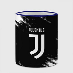 Кружка 3D Juventus спорт краски черно белый, цвет: 3D-синий кант — фото 2