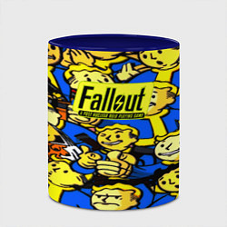 Кружка 3D Fallout logo game, цвет: 3D-белый + синий — фото 2