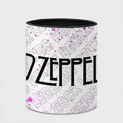 Кружка 3D Led Zeppelin rock legends по-горизонтали, цвет: 3D-белый + черный — фото 2