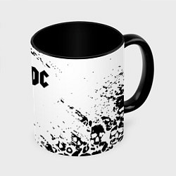 Кружка 3D ACDC rock collection краски черепа, цвет: 3D-белый + черный