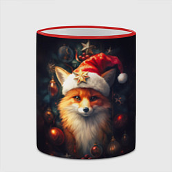 Кружка 3D New year s fox, цвет: 3D-красный кант — фото 2