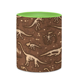 Кружка 3D Dinosaurs bones, цвет: 3D-белый + светло-зеленый — фото 2