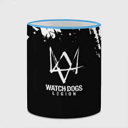 Кружка 3D Watch dogs краски, цвет: 3D-небесно-голубой кант — фото 2