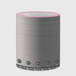 Кружка 3D Стальные листы, цвет: 3D-розовый кант — фото 2