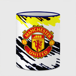 Кружка 3D Манчестер Юнайтед клуб краски, цвет: 3D-синий кант — фото 2