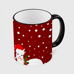 Кружка 3D Семья ламы, цвет: 3D-черный кант