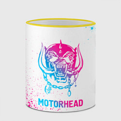 Кружка 3D Motorhead neon gradient style, цвет: 3D-желтый кант — фото 2