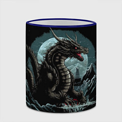 Кружка 3D Дракон зимних ночей, цвет: 3D-синий кант — фото 2