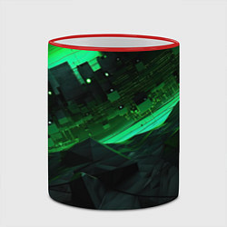 Кружка 3D Визуальные иллюзии в геометрии, цвет: 3D-красный кант — фото 2