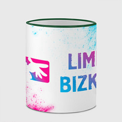 Кружка 3D Limp Bizkit neon gradient style по-горизонтали, цвет: 3D-зеленый кант — фото 2