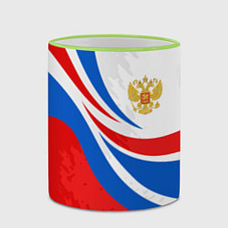 Кружка 3D Россия - спортивная униформа, цвет: 3D-светло-зеленый кант — фото 2