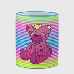Кружка 3D Медвежонок Лил Пип, цвет: 3D-небесно-голубой кант — фото 2