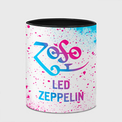 Кружка 3D Led Zeppelin neon gradient style, цвет: 3D-белый + черный — фото 2