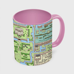 Кружка 3D Zelda: карта, цвет: 3D-белый + розовый