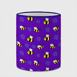 Кружка 3D Bees, цвет: 3D-синий кант — фото 2