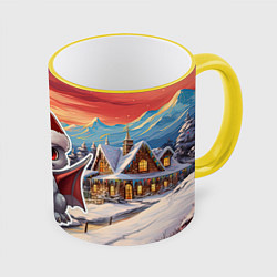 Кружка цветная Символ года 2024 милый дракон