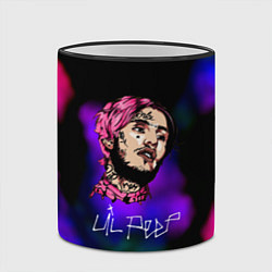 Кружка 3D Lil peep рэп неоновый градиент, цвет: 3D-черный кант — фото 2