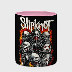 Кружка 3D Slipknot метал-группа, цвет: 3D-белый + розовый — фото 2