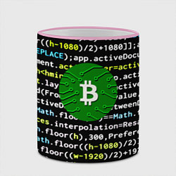 Кружка 3D Bitcoin сатоши, цвет: 3D-розовый кант — фото 2
