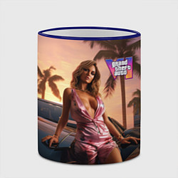 Кружка 3D GTA 6 girl, цвет: 3D-синий кант — фото 2