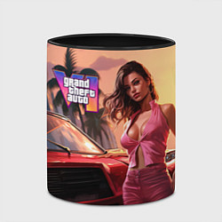 Кружка 3D GTA 6 girl vice city, цвет: 3D-белый + черный — фото 2