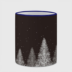 Кружка 3D Олени в лесу, цвет: 3D-синий кант — фото 2