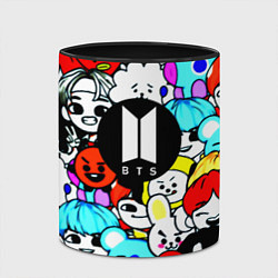 Кружка 3D Bangtan Boys logo band, цвет: 3D-белый + черный — фото 2