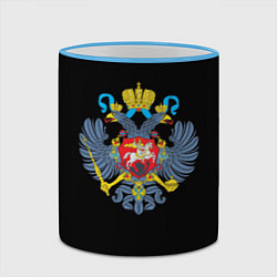 Кружка 3D Имперская символика России, цвет: 3D-небесно-голубой кант — фото 2