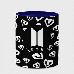 Кружка 3D BTS band black kpop, цвет: 3D-белый + синий — фото 2