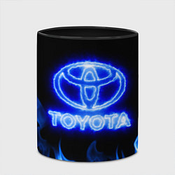 Кружка 3D Toyota neon fire, цвет: 3D-белый + черный — фото 2