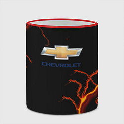 Кружка 3D Chevrolet лого шторм, цвет: 3D-красный кант — фото 2