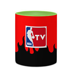 Кружка 3D NBA sport flame, цвет: 3D-белый + светло-зеленый — фото 2