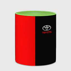 Кружка 3D Toyota car красно чёрный, цвет: 3D-белый + светло-зеленый — фото 2