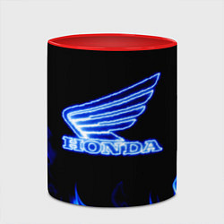 Кружка 3D Honda neon, цвет: 3D-белый + красный — фото 2