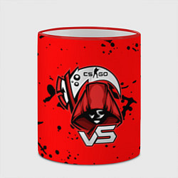 Кружка 3D Counter strike смерть логотип команды стикер, цвет: 3D-красный кант — фото 2