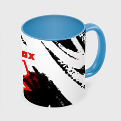 Кружка цветная Roblox logo краски мобайл гейм