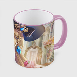 Кружка 3D Genshin Impact Навия, цвет: 3D-розовый кант
