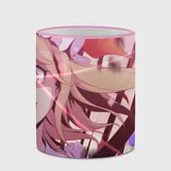 Кружка 3D Touhou Project Flandre Mad, цвет: 3D-розовый кант — фото 2