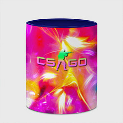 Кружка 3D Counter Strike - neon, цвет: 3D-белый + синий — фото 2