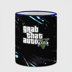 Кружка 3D GTA5 краски абстрактные, цвет: 3D-синий кант — фото 2