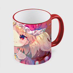 Кружка 3D Touhou Project Flandre Cute, цвет: 3D-красный кант