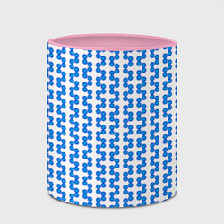 Кружка 3D Синие кружки патерн, цвет: 3D-белый + розовый — фото 2