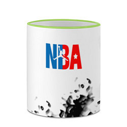 Кружка 3D Basketball краски, цвет: 3D-светло-зеленый кант — фото 2