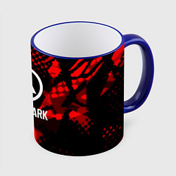Кружка 3D Linkin park краски текстуры, цвет: 3D-синий кант