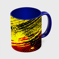 Кружка 3D Borussia color краски спорт, цвет: 3D-белый + синий